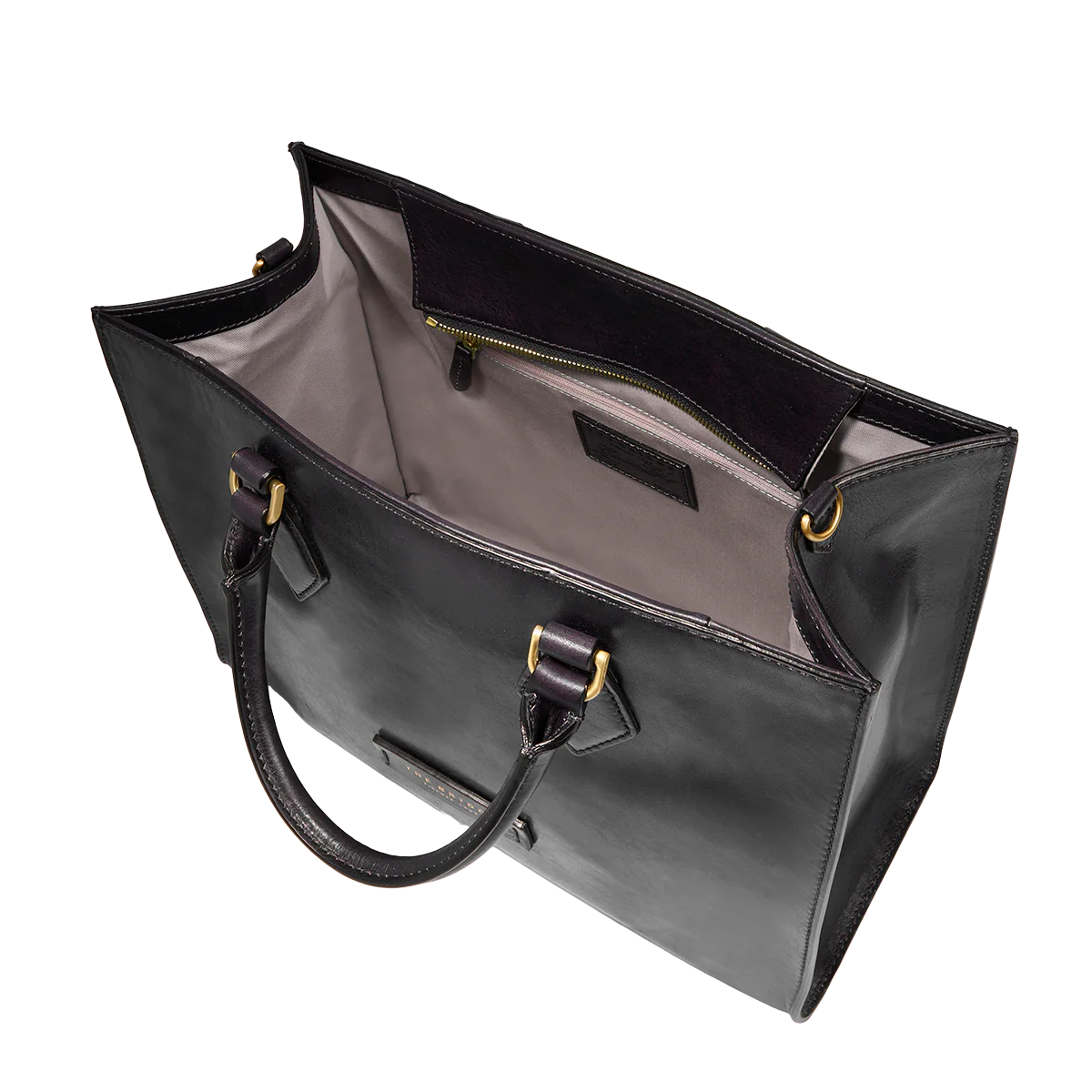 Leather handbag with removable shoulder strap - Image 4