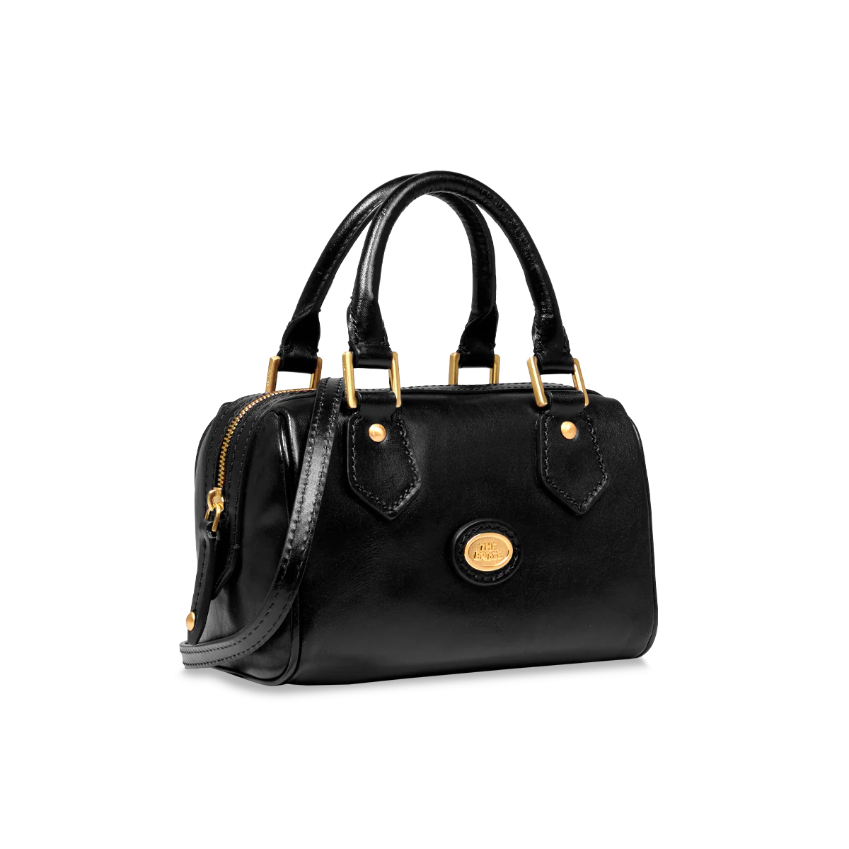 Leather boston bag with removable shoulder strap - Image 2
