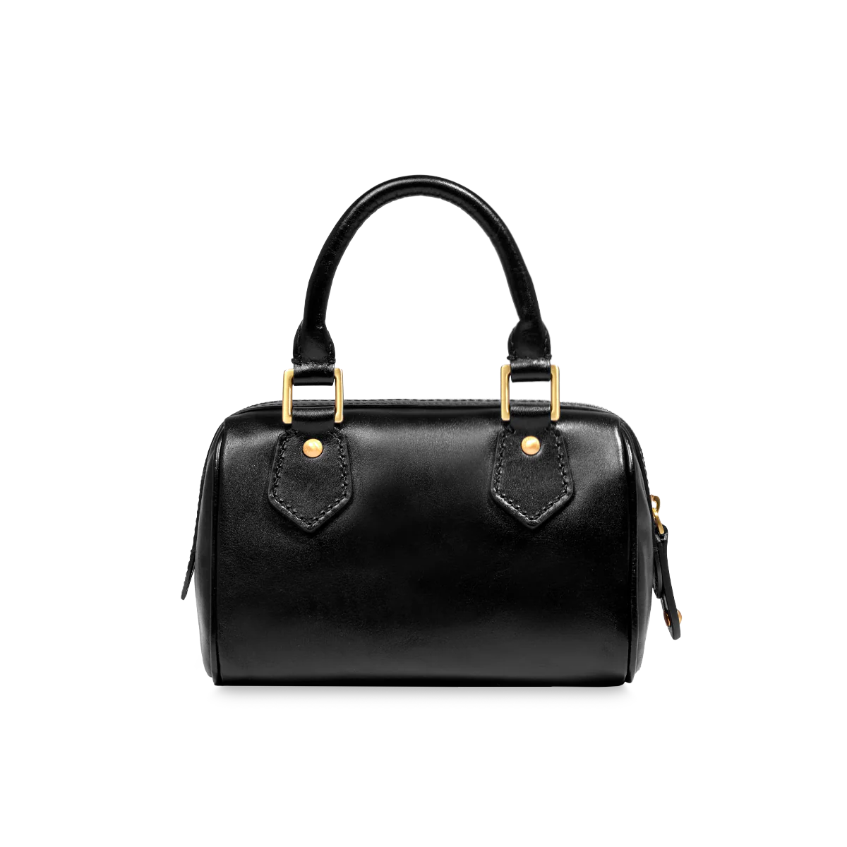 Leather boston bag with removable shoulder strap - Image 3