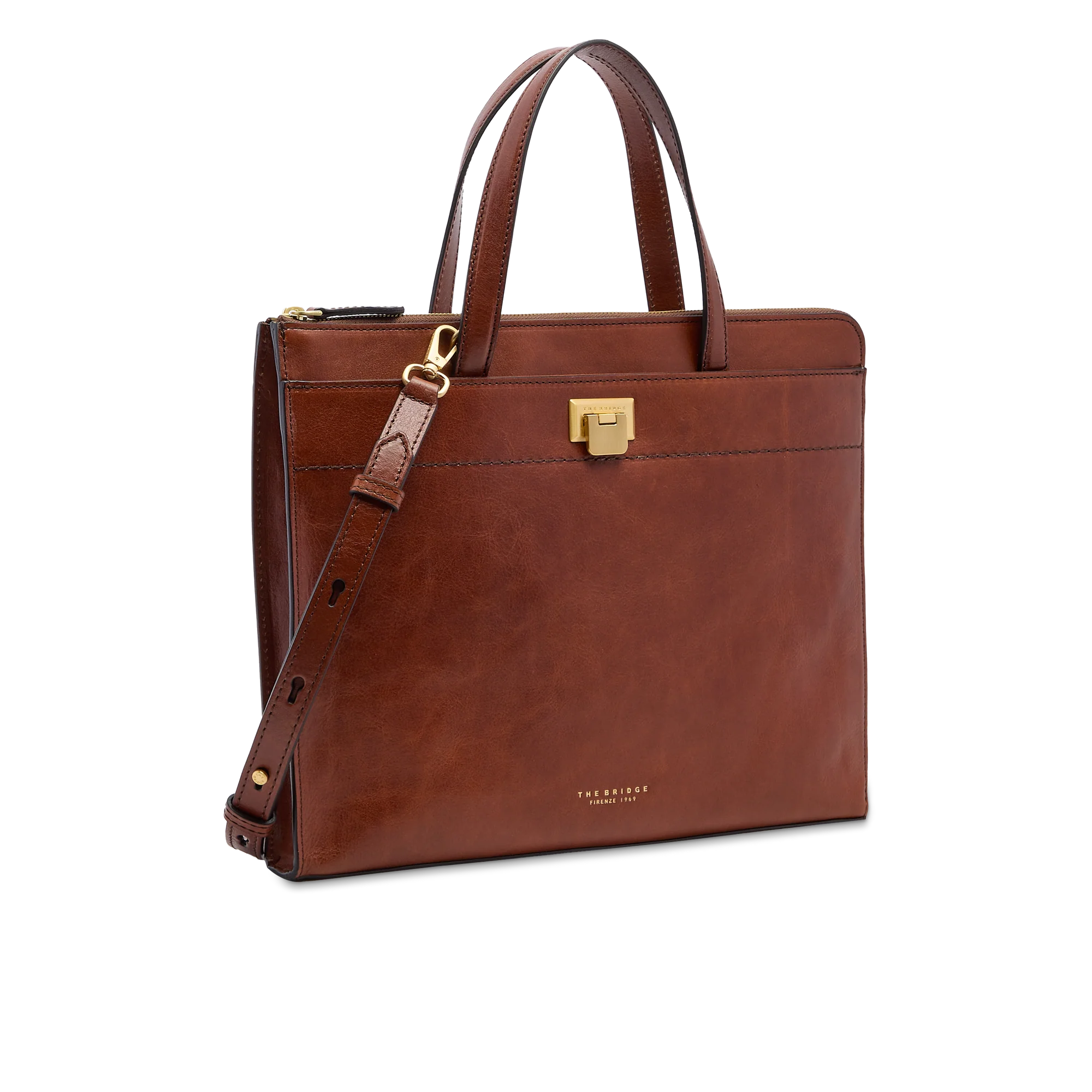 Women’s leather laptop briefcase - Image 2