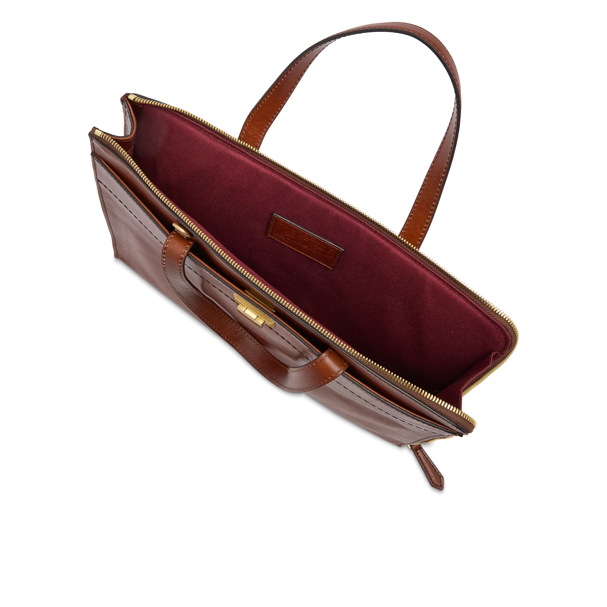 Women’s leather laptop briefcase - Image 4