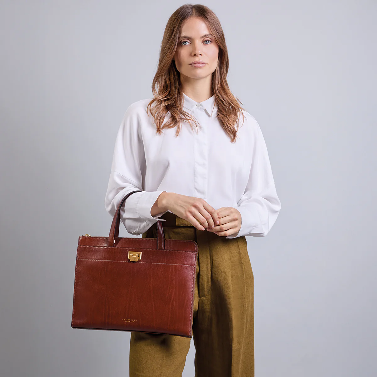 Women’s leather laptop briefcase - Image 6