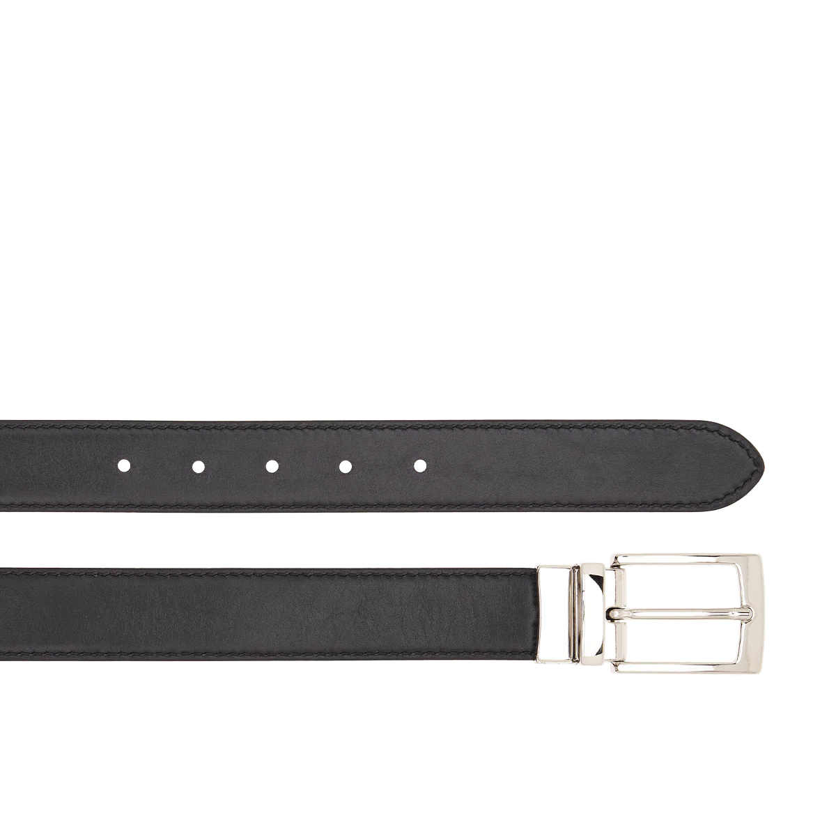 Men’s reversible leather belt – black/brown - Image 2