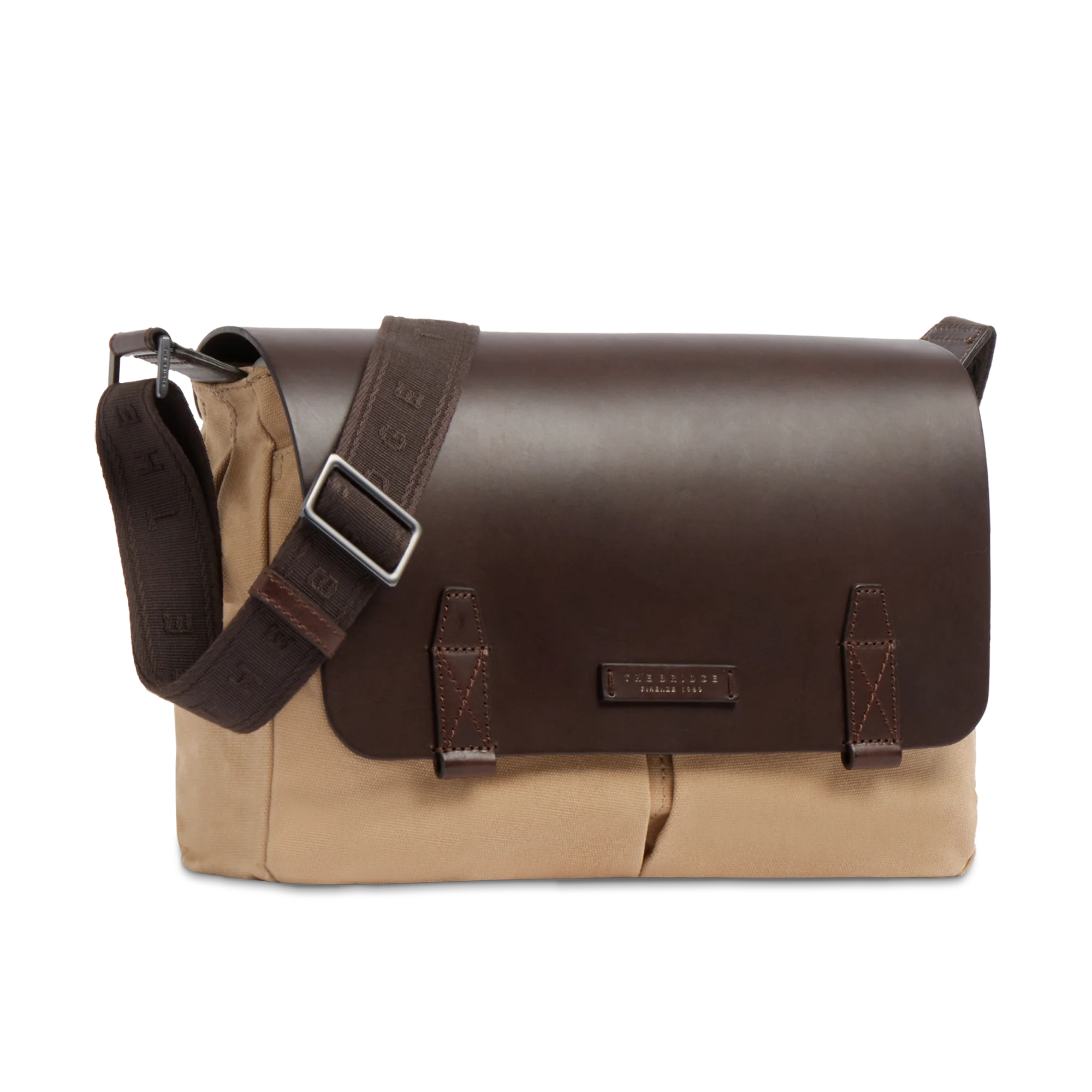 Leather and fabric briefcase - Image 2