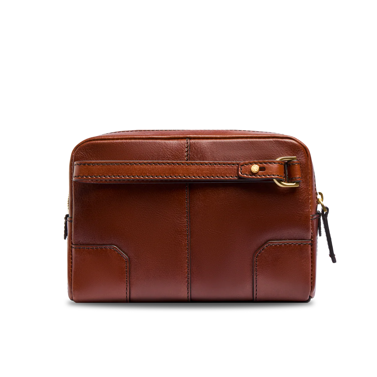 Men's leather pouch with zip - Image 3