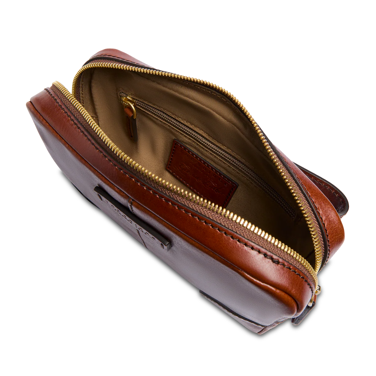 Men's leather pouch with zip - Image 4