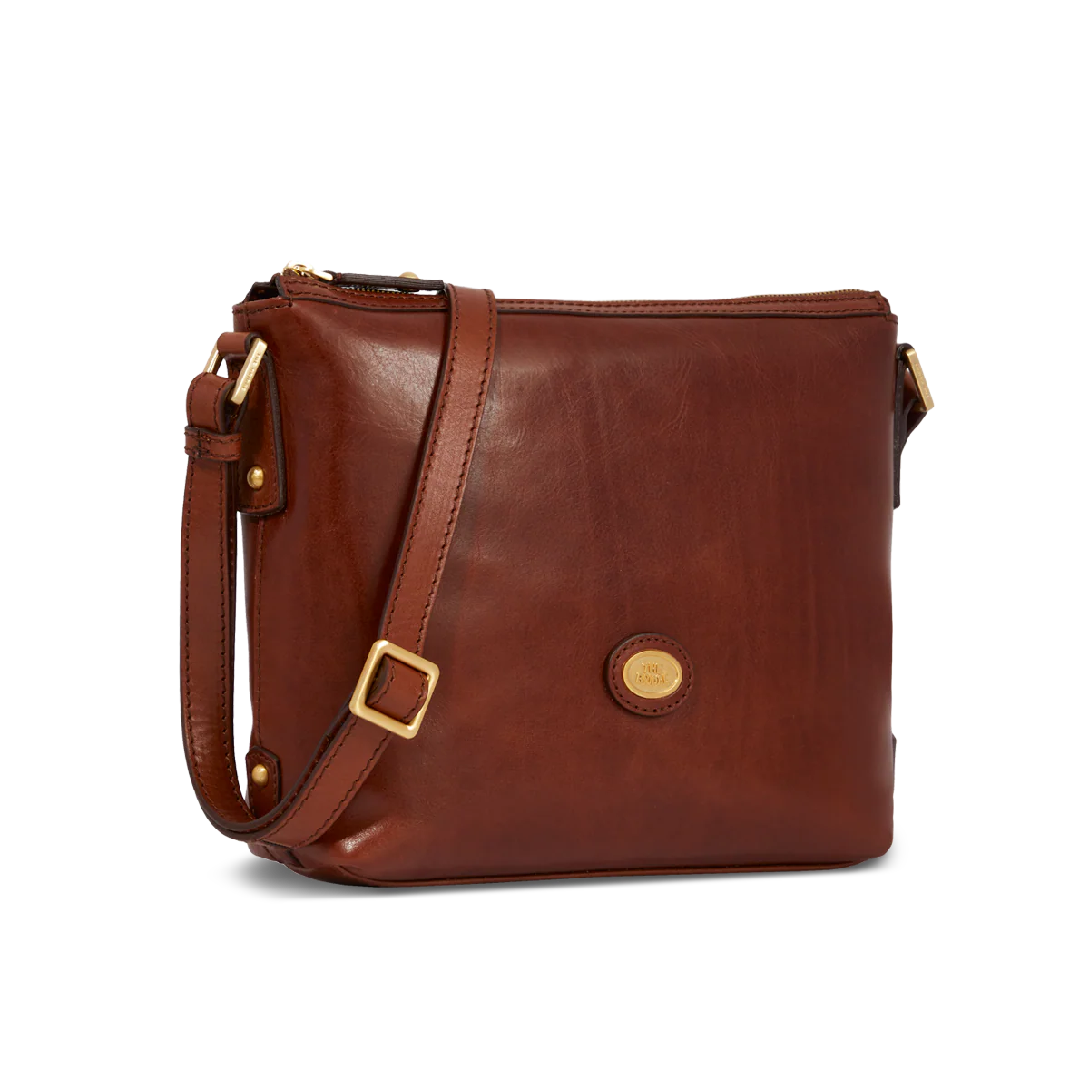Leather shopper bag with zipper closure - Image 2