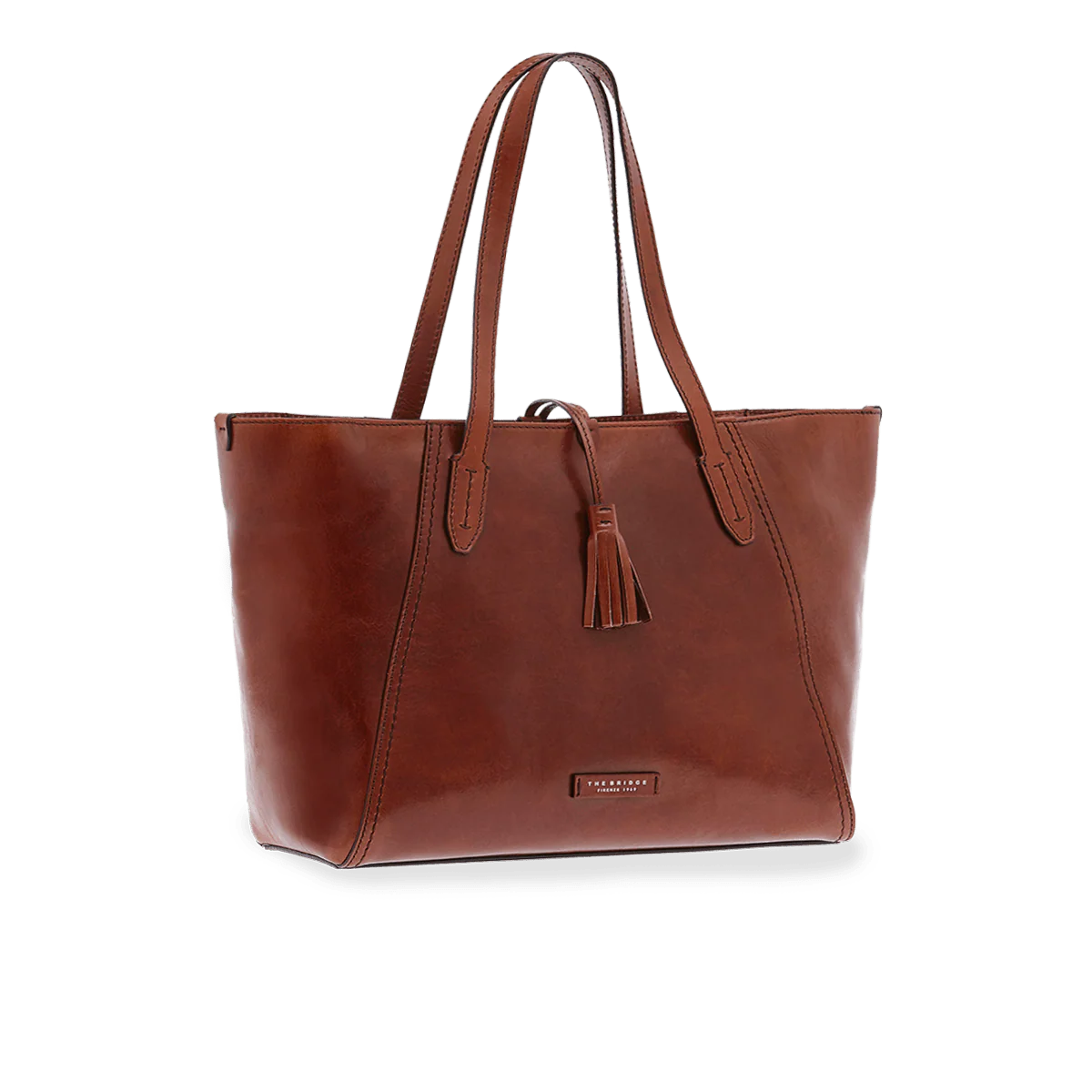Leather shopper bag
