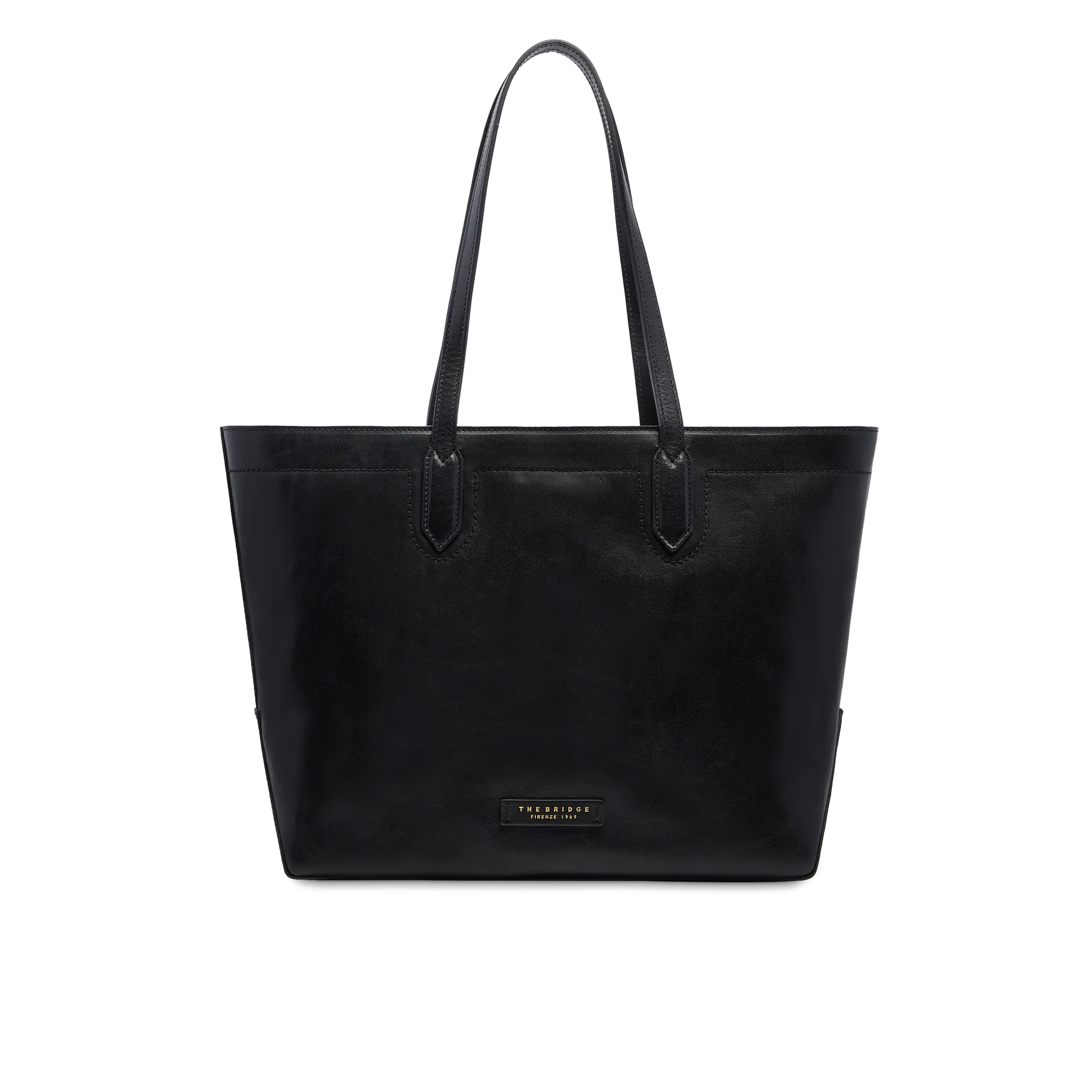 Leather shopper bag