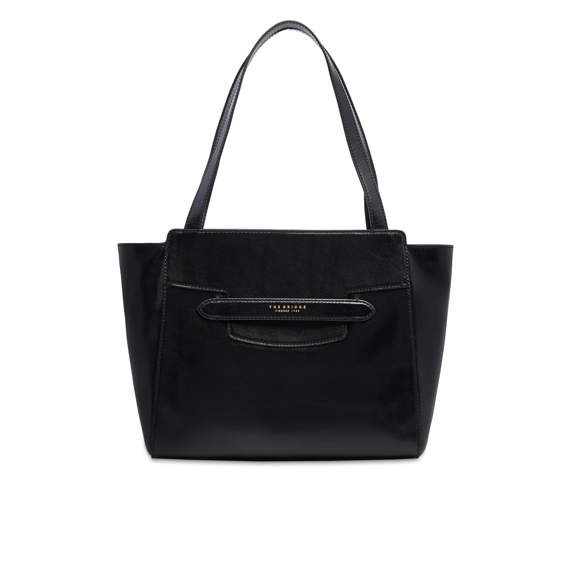 Leather shopper bag