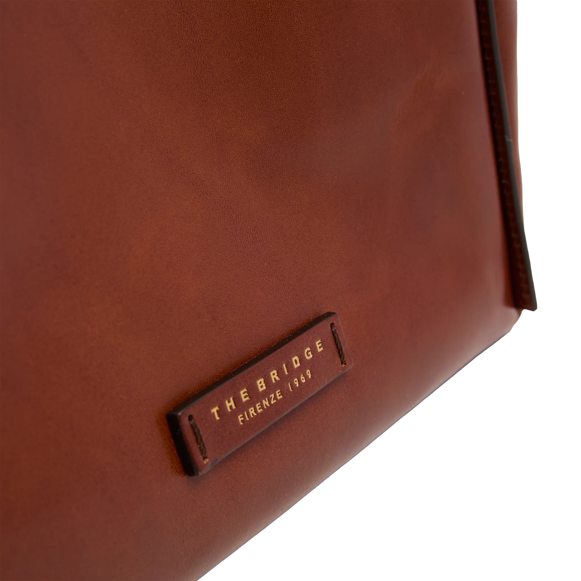 Leather shopper bag with matching pouch - Image 5