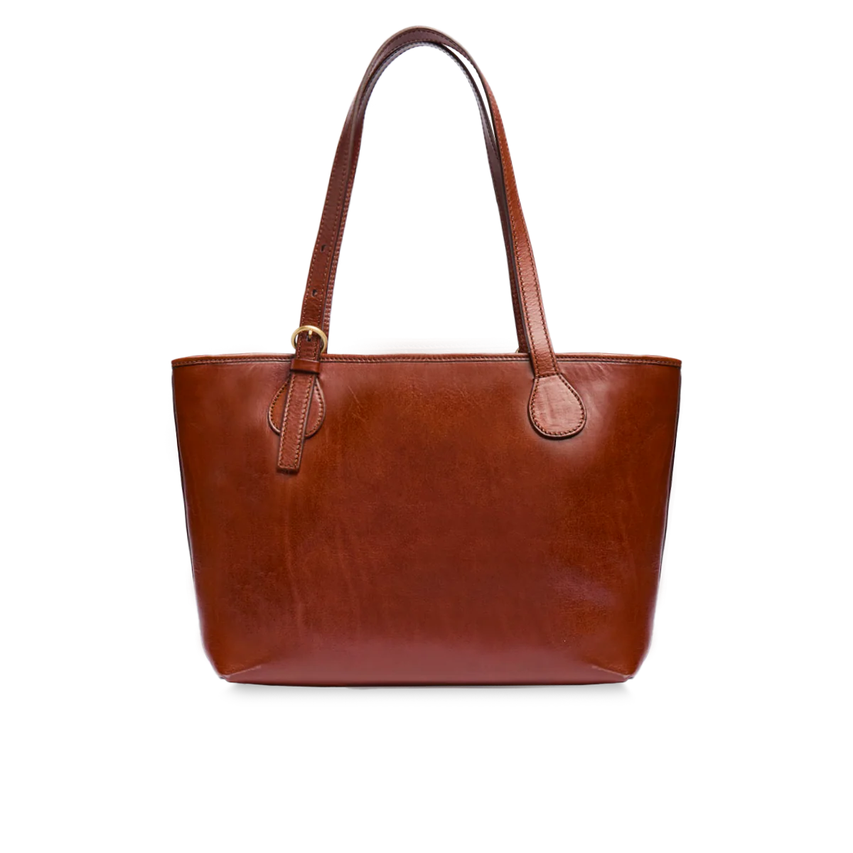 Leather shopper bag with zip - Image 3