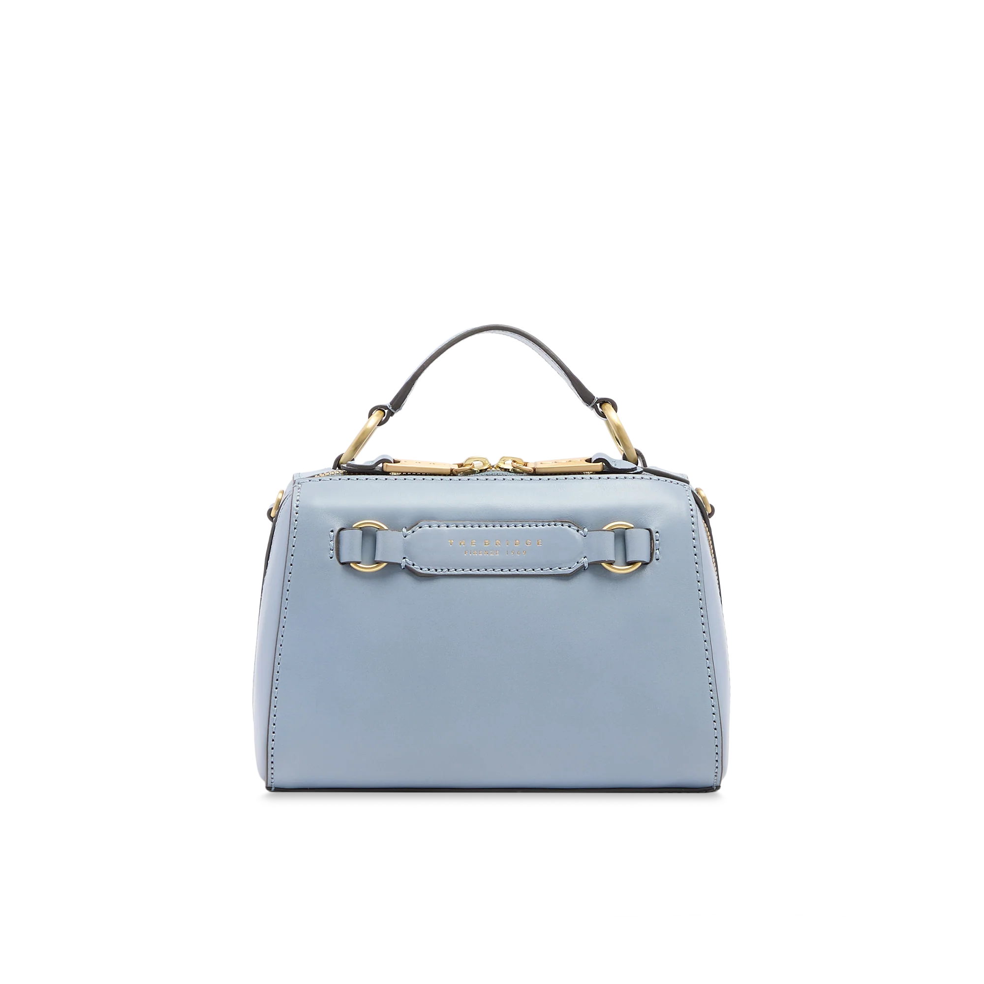 Leather handbag with removable shoulder strap