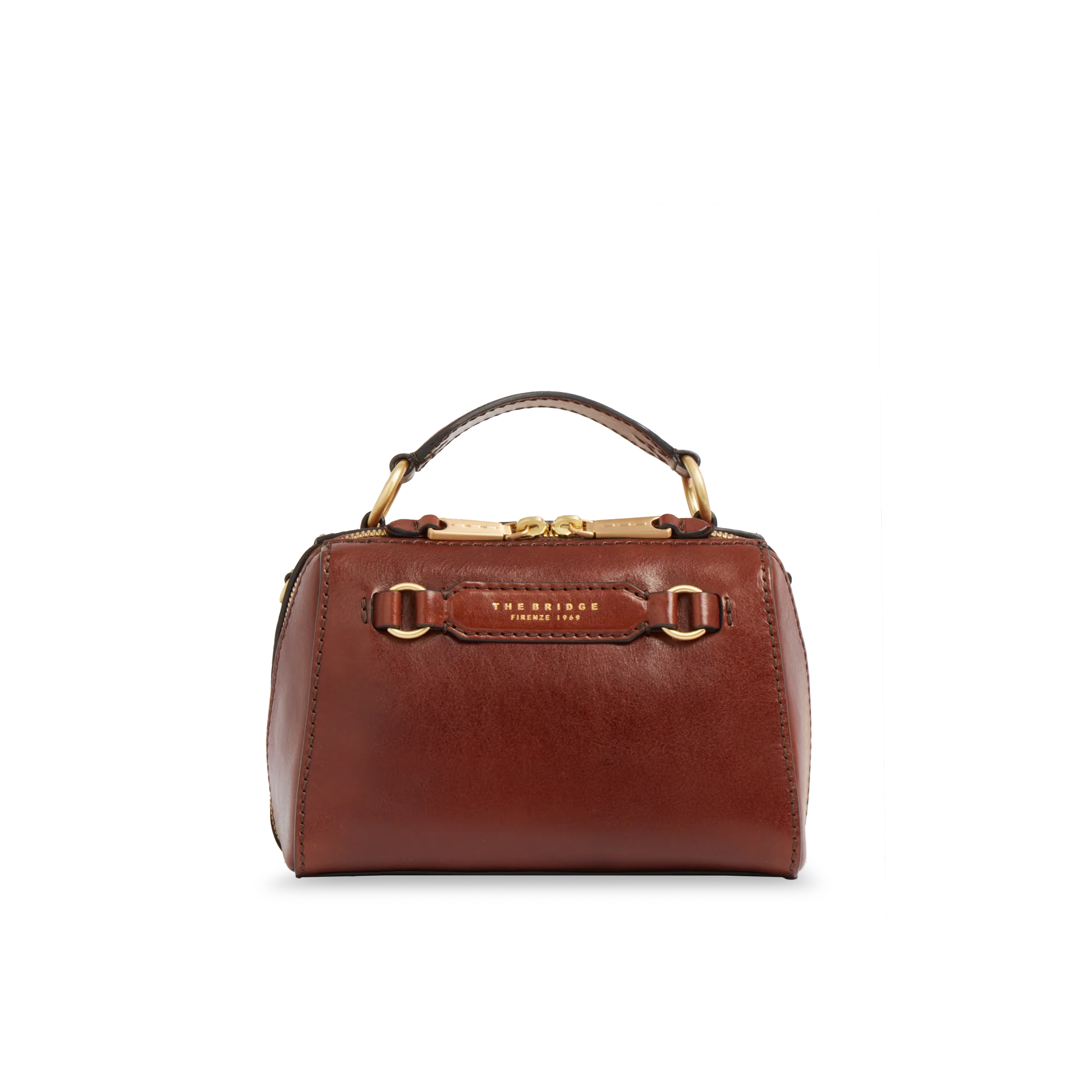 Leather handbag with removable shoulder strap