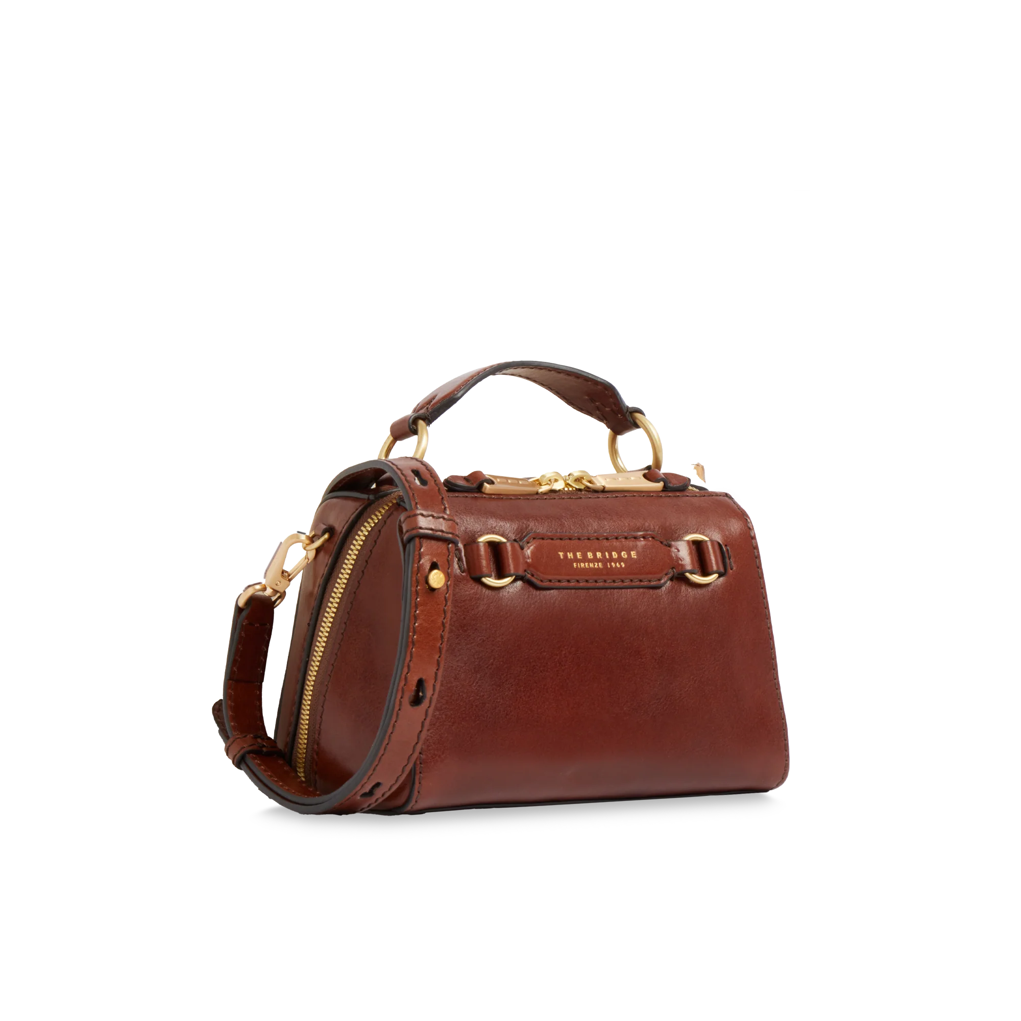 Leather handbag with removable shoulder strap - Image 2