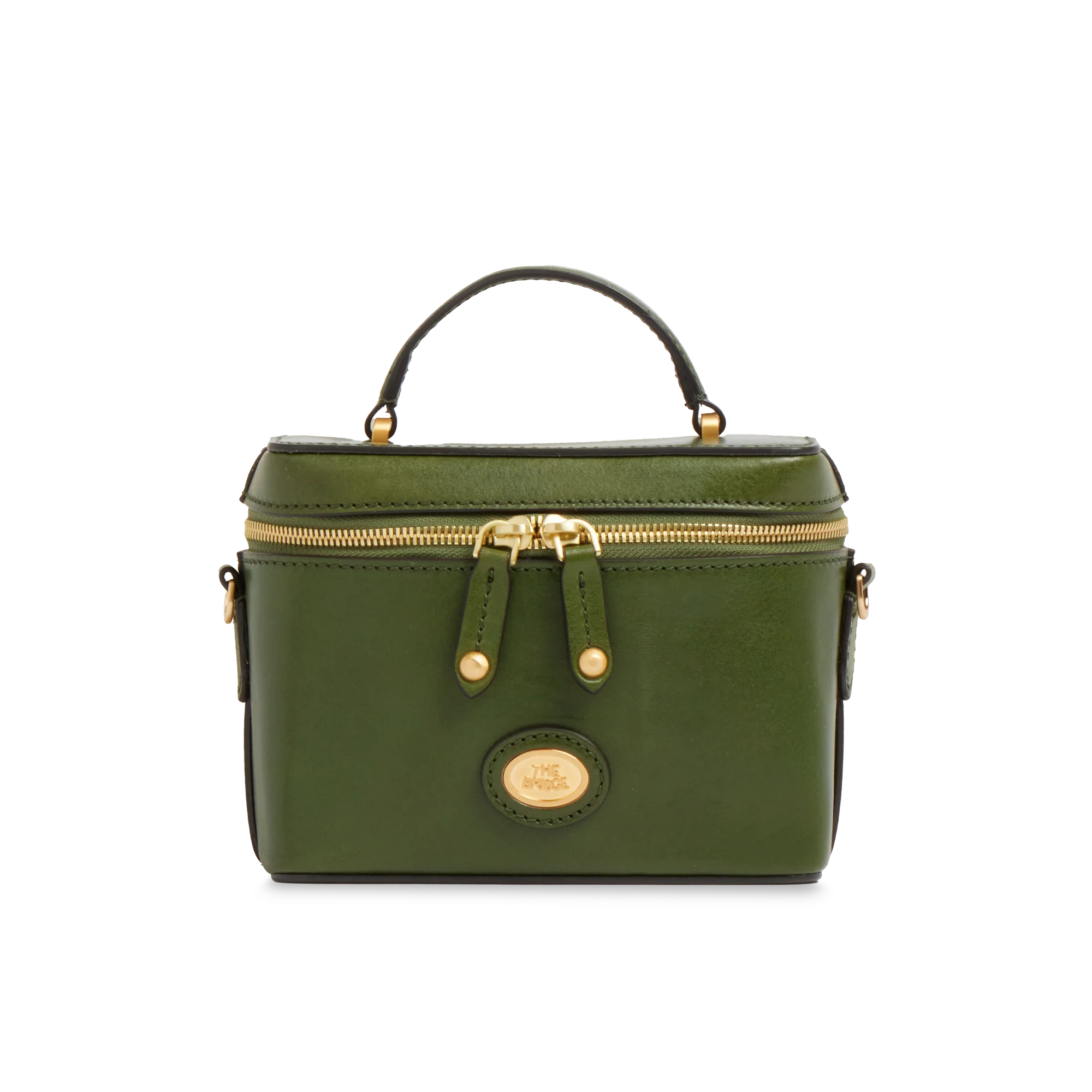 Leather bowling bag with removable shoulder strap