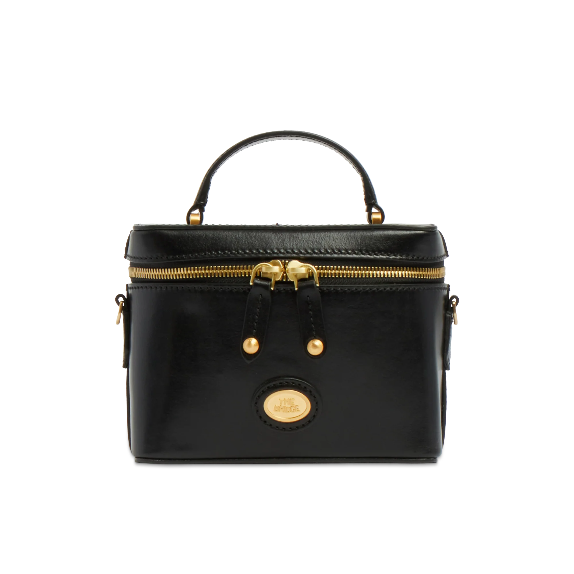 Leather bowling bag with removable shoulder strap