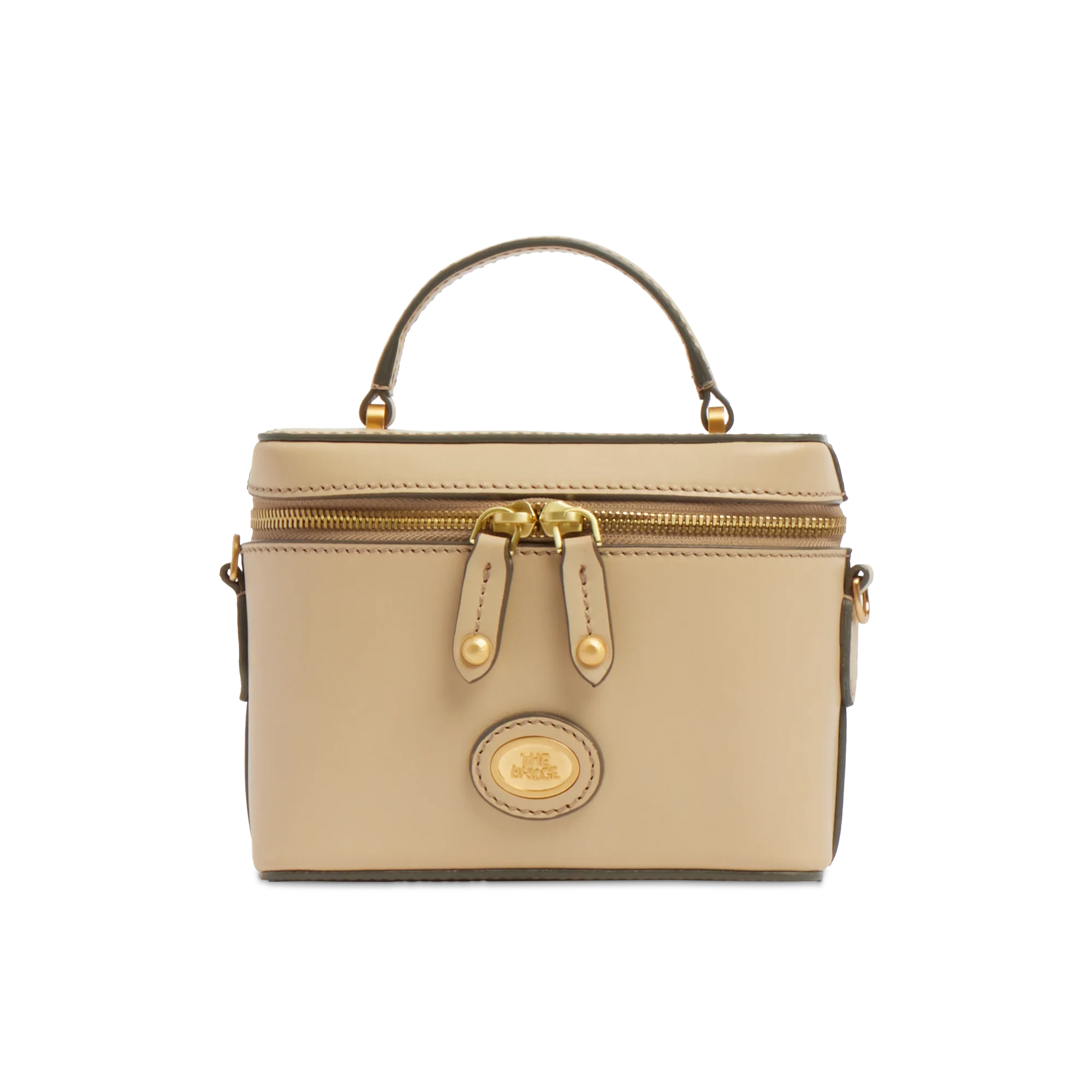 Leather bowling bag with removable shoulder strap