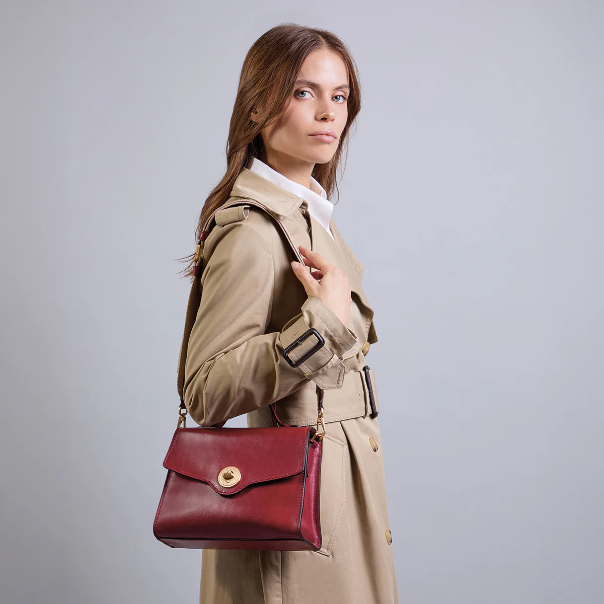 Women’s leather bag with removable shoulder strap - Image 7