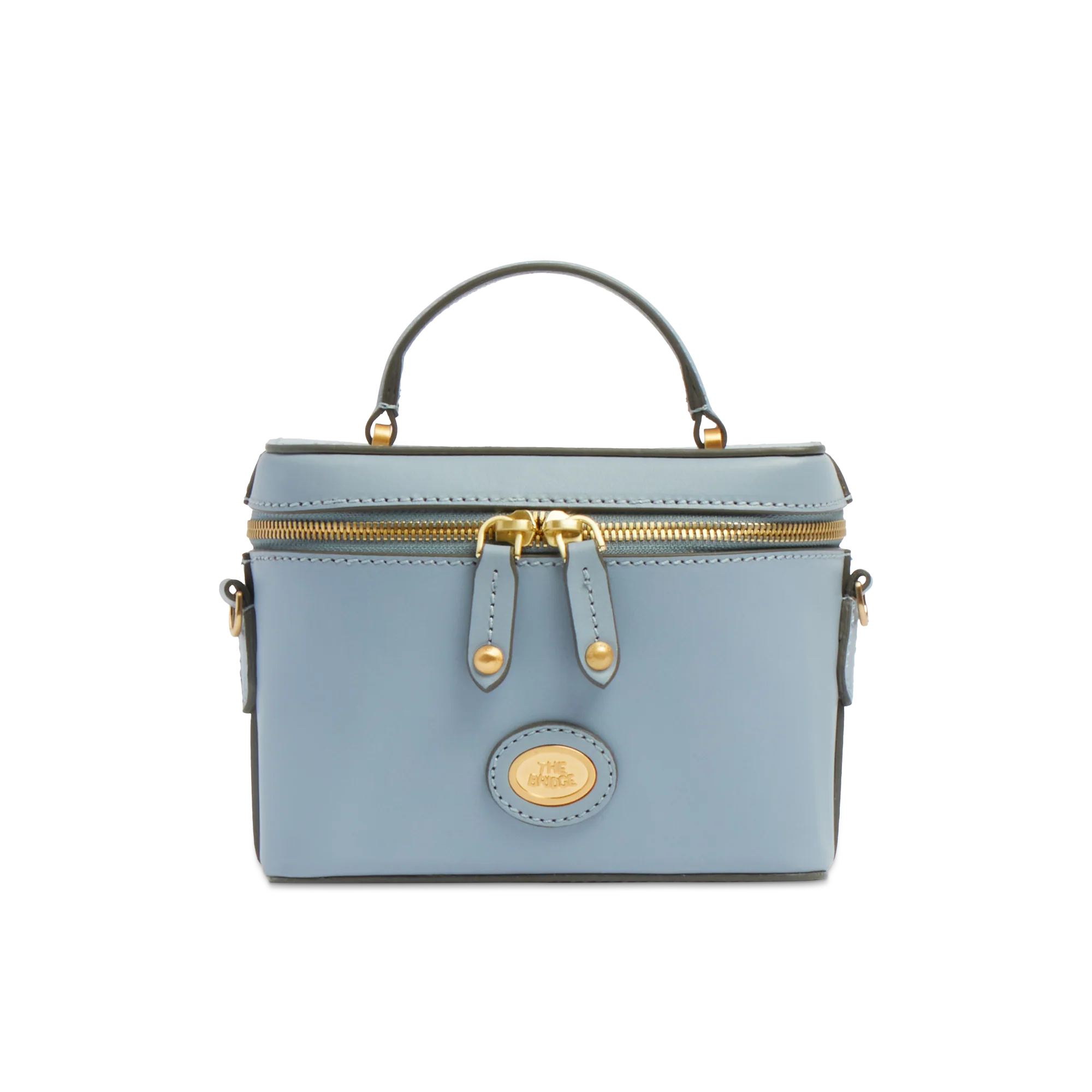 Leather bowling bag with removable shoulder strap