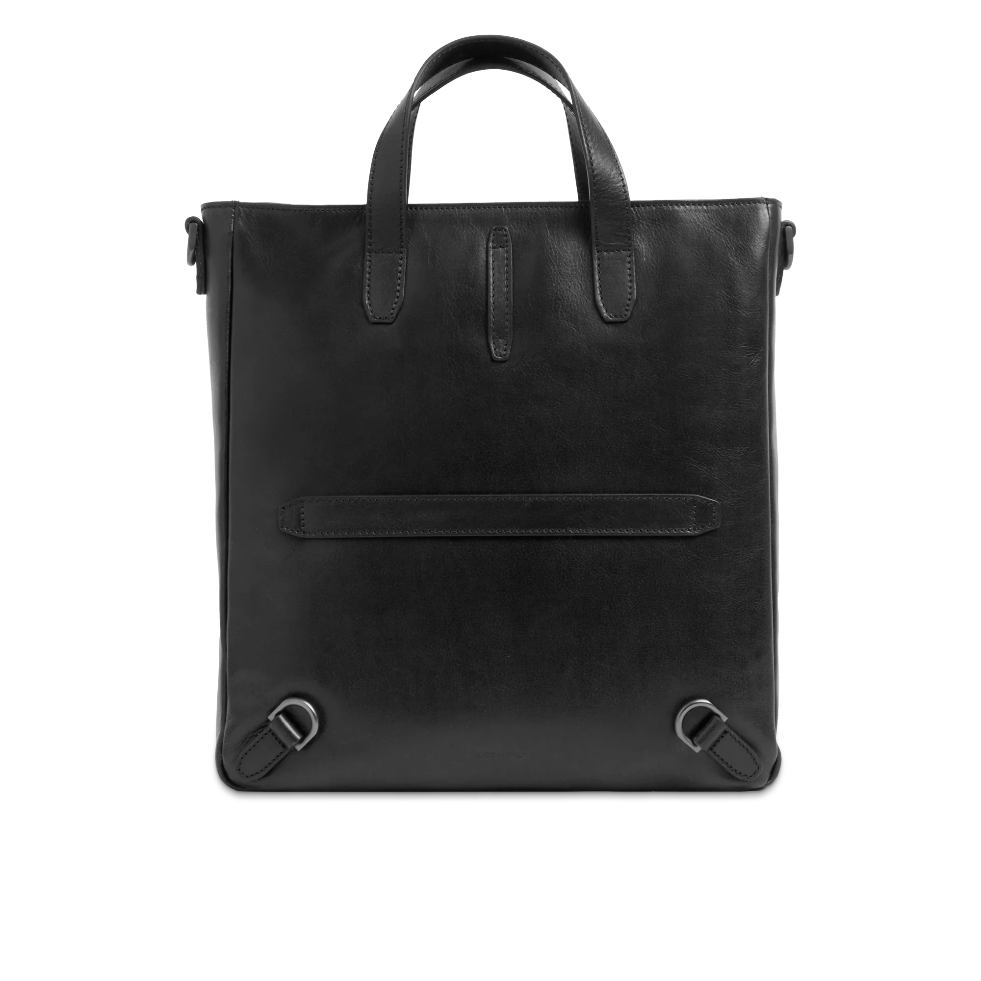 Leather and fabric briefcase with shoulder strap - Image 3
