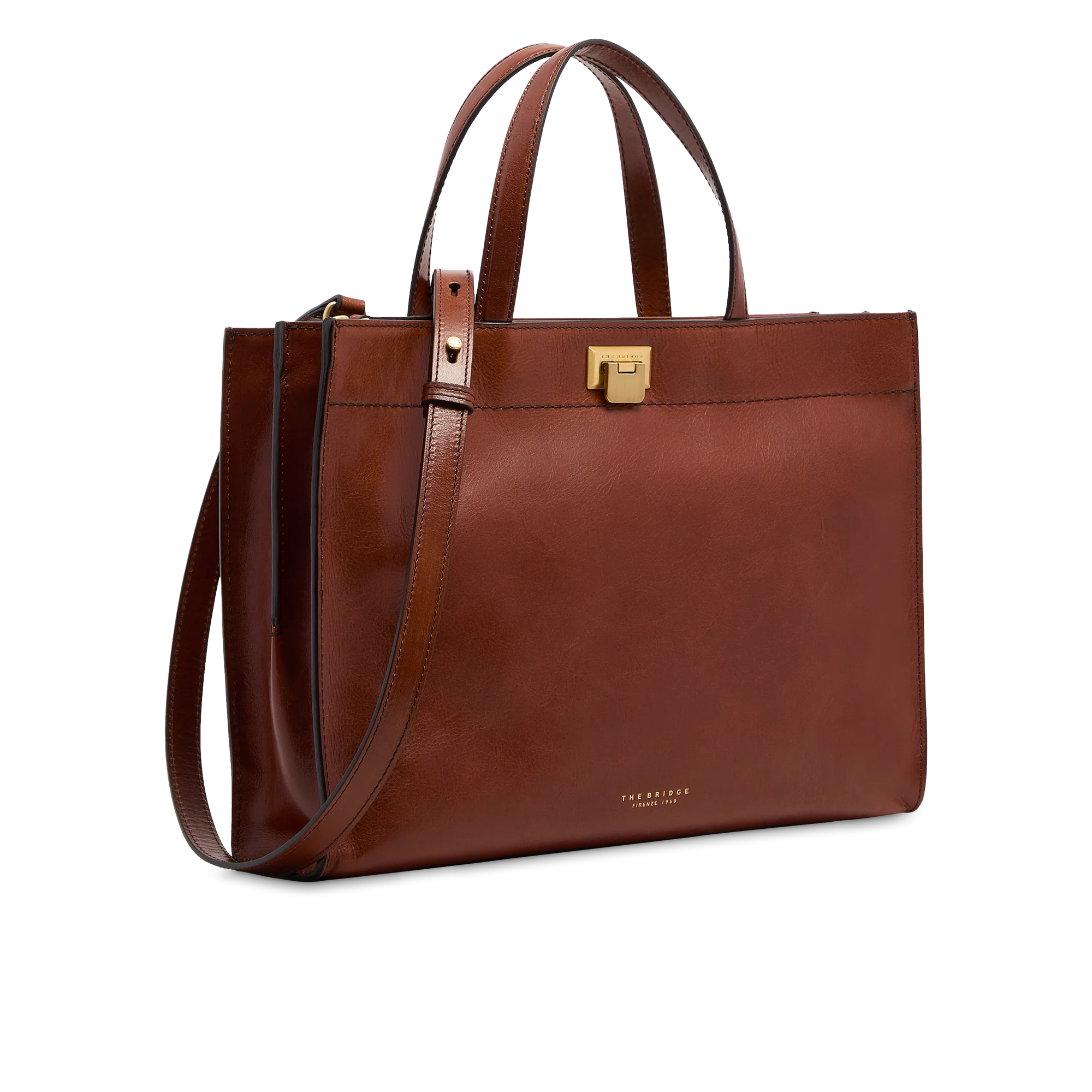 Leather handbag with removable shoulder strap - Image 2
