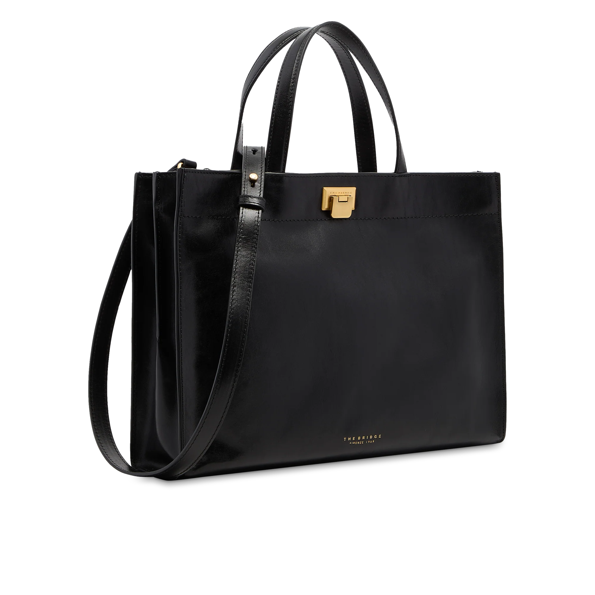 Leather handbag with removable shoulder strap - Image 2