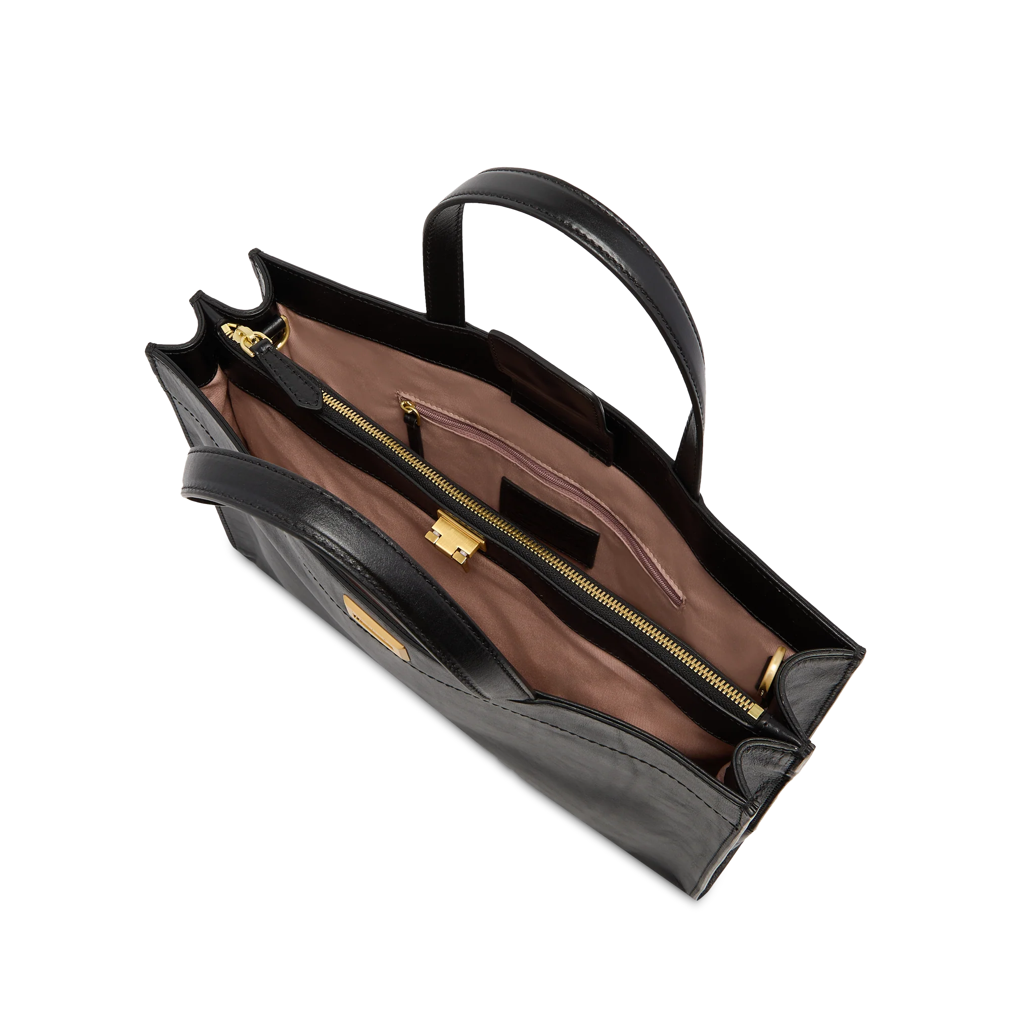 Leather handbag with removable shoulder strap - Image 4