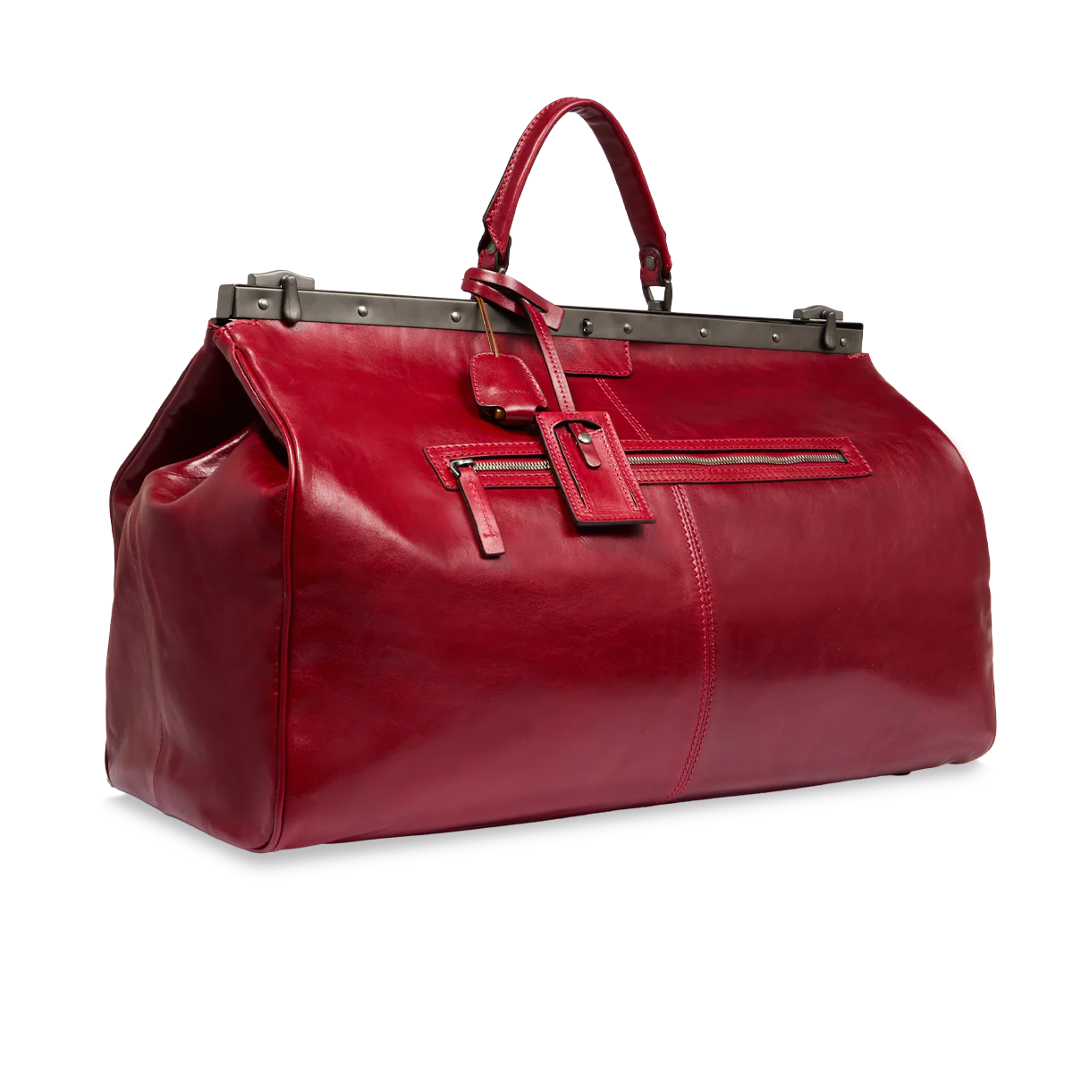 Leather travel duffle bag - Image 2