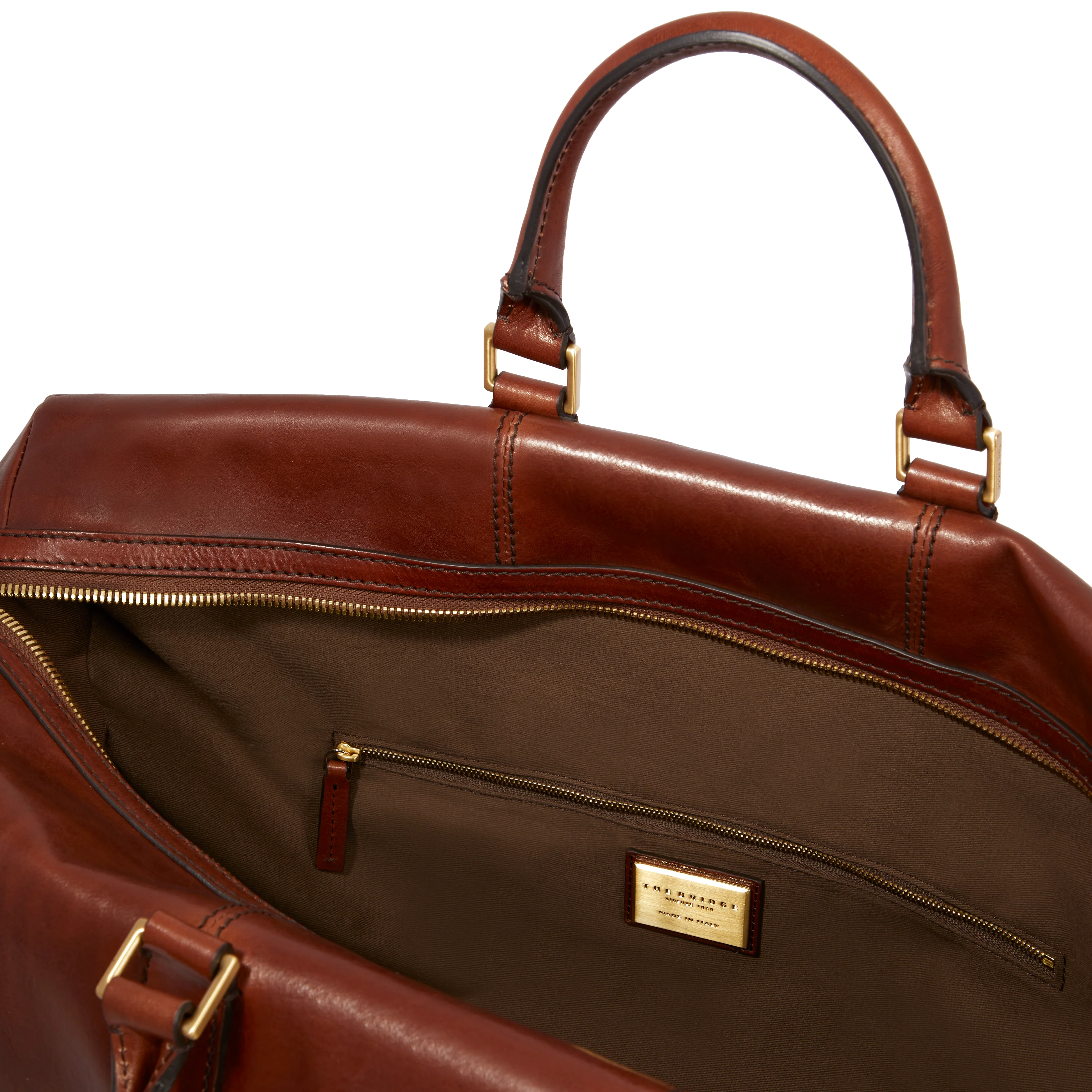 Leather travel duffle bag - Image 5