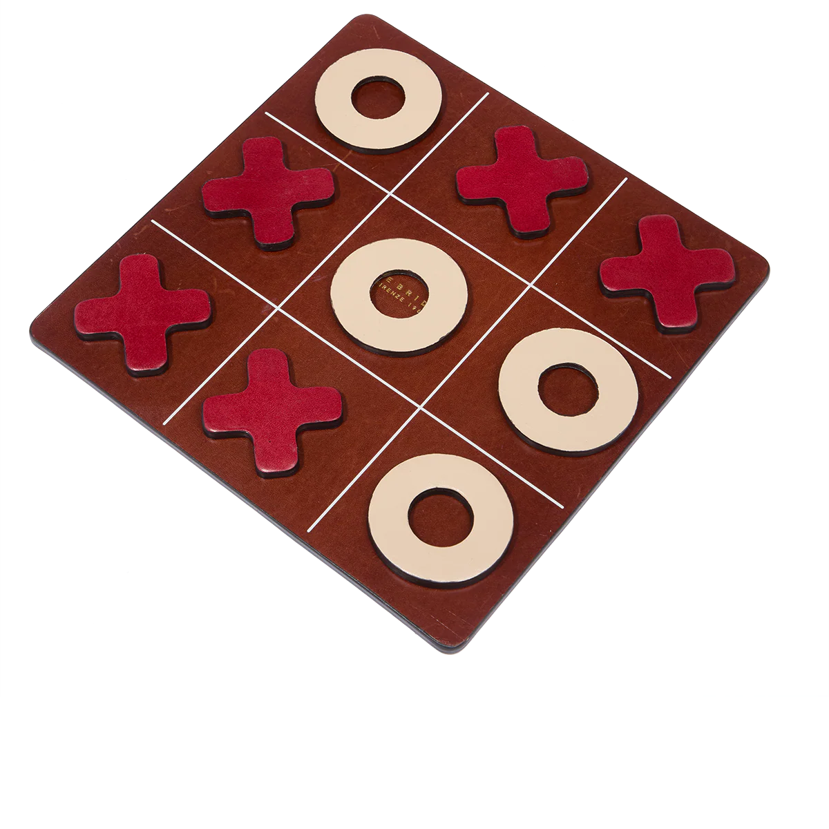 Leather tic-tac-toe set