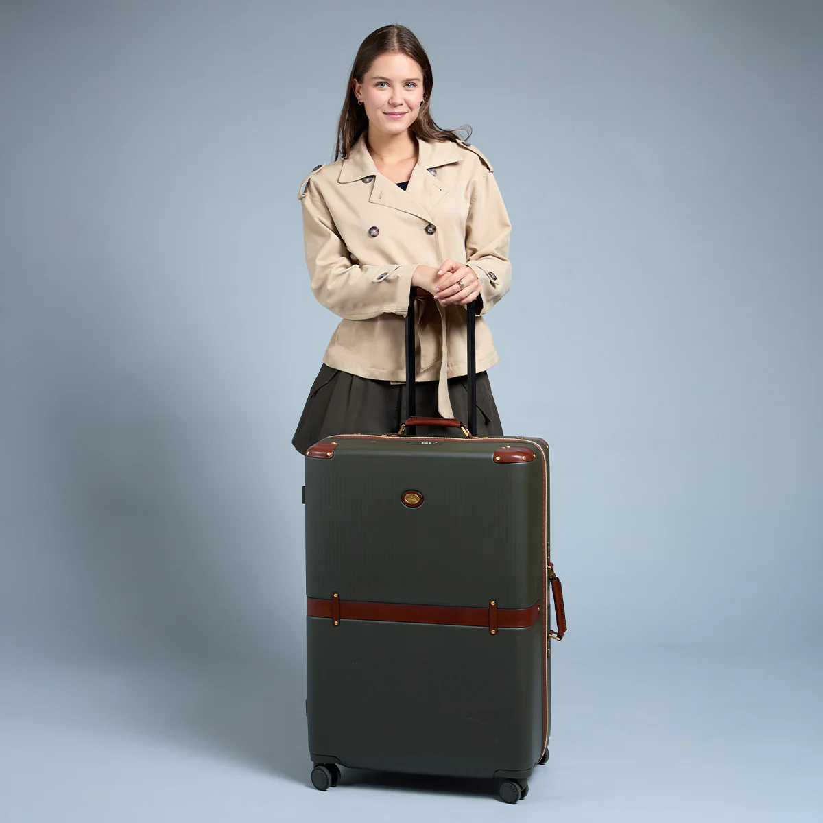 Leather and polycarbonate trolley large size - Image 6