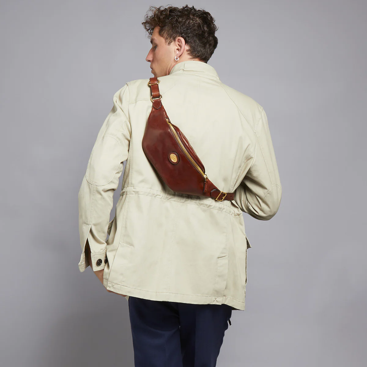 Men's leather belt bag - Image 3