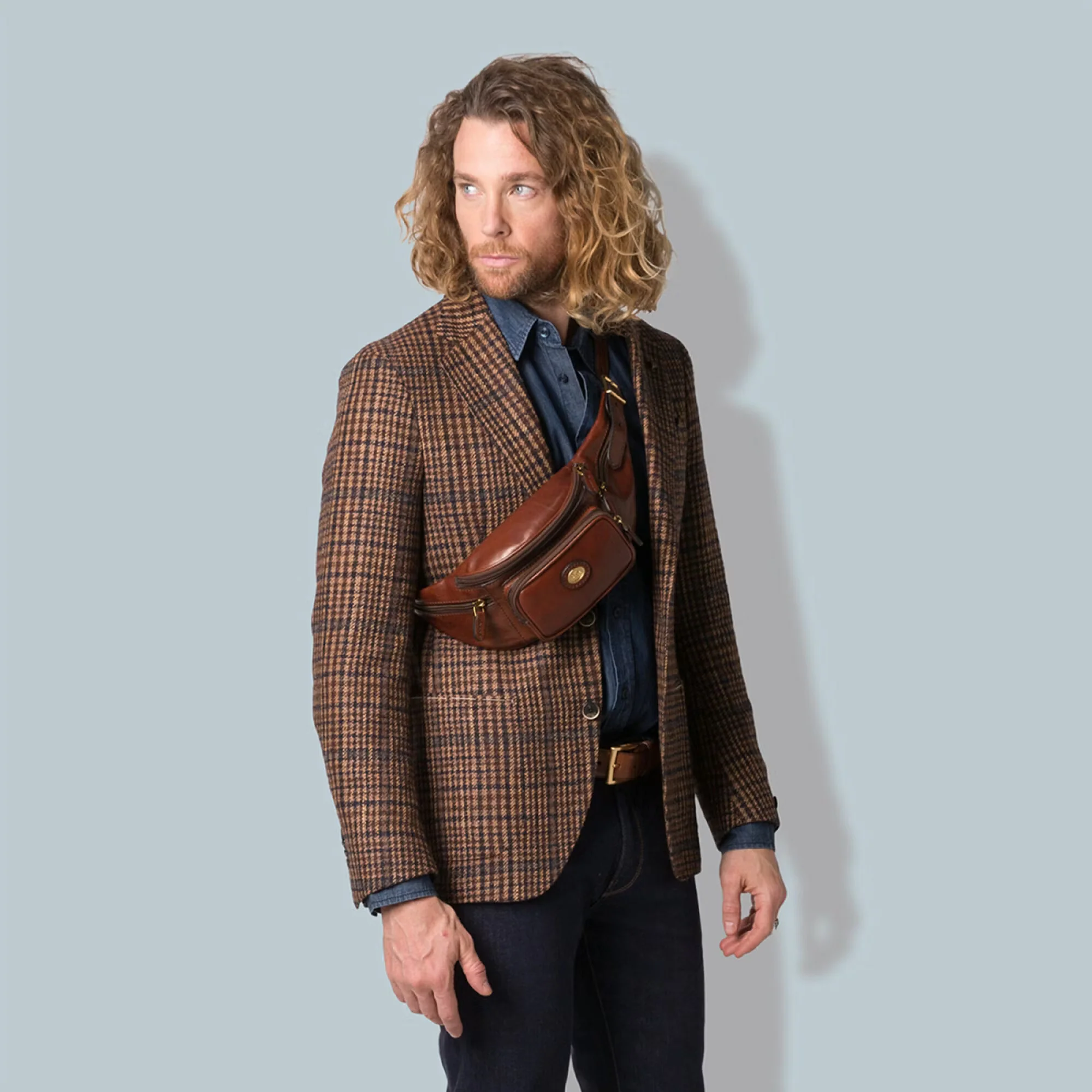 Men's leather belt bag - Image 5