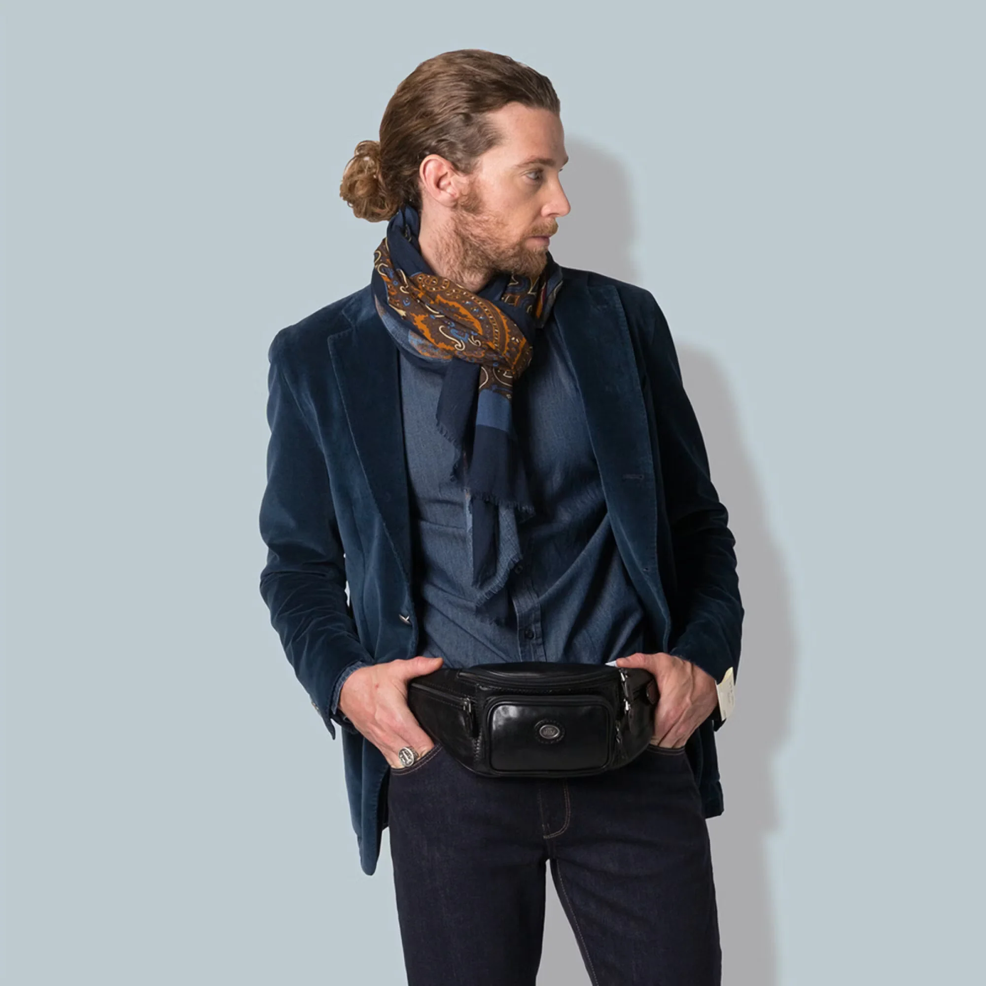 Men's leather belt bag - Image 4
